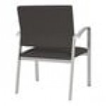 Lesro Newport Patriot Plus Charcoal Vinyl Oversized Guest Arm Chair with Silver Powder-Coated Steel Legs Lesro Newport Patriot Plus Charcoal Vinyl Oversized Guest Arm Chair with Silver Powder-Coated Steel Legs