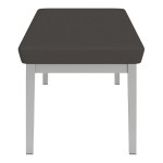 Lesro Lenox Steel Patriot Plus Charcoal Vinyl 3-Seat Bench Lesro Lenox Steel Patriot Plus Charcoal Vinyl 3-Seat Bench