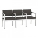 Lesro Lenox Steel Patriot Plus Charcoal Vinyl 3-Seat Bench Lesro Lenox Steel Patriot Plus Charcoal Vinyl 3-Seat Bench