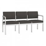 Lesro Lenox Steel Patriot Plus Charcoal Vinyl 3-Seat Bench Lesro Lenox Steel Patriot Plus Charcoal Vinyl 3-Seat Bench