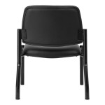 Boss Black Mid-Back Antimicrobial Vinyl Guest Chair with 400 lb. Capacity