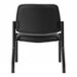 Boss Black Mid-Back Antimicrobial Vinyl Guest Chair with 400 lb. Capacity
