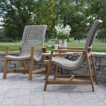 Outdoor Interiors Teak and Nautical Rope Basket Lounger