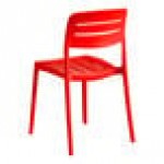 Lancaster Table & Seating Alto Buoy Red Slat Back Resin Side Chair