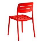 Lancaster Table & Seating Alto Buoy Red Slat Back Resin Side Chair