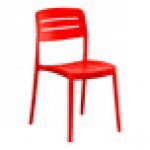 Lancaster Table & Seating Alto Buoy Red Slat Back Resin Side Chair