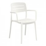 Lancaster Table & Seating Alto Buoy Red Slat Back Resin Side Chair