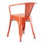 Lancaster Table & Seating Alloy Amber Orange Outdoor Arm Chair