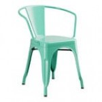 Lancaster Table & Seating Alloy Amber Orange Outdoor Arm Chair
