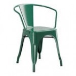 Lancaster Table & Seating Alloy Amber Orange Outdoor Arm Chair