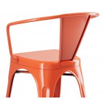 Lancaster Table & Seating Alloy Amber Orange Outdoor Arm Chair