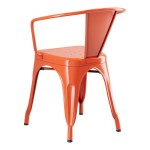 Lancaster Table & Seating Alloy Amber Orange Outdoor Arm Chair