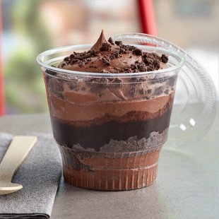 Choice 12 oz. Clear Plastic Dessert Cup with Flat Lid - 50/Pack Choice 12 oz. Clear Plastic Dessert Cup with Flat Lid - 50/Pack