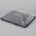 D&W Fine Pack 1/4 Size 1-2 Layer Sheet Cake Display Container with Clear Lid - 10/Pack D&W Fine Pack 1/4 Size 1-2 Layer Sheet Cake Display Container with Clear Lid - 10/Pack