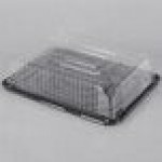 D&W Fine Pack 1/4 Size 1-2 Layer Sheet Cake Display Container with Clear Lid - 10/Pack D&W Fine Pack 1/4 Size 1-2 Layer Sheet Cake Display Container with Clear Lid - 10/Pack