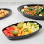 Fineline 3525-BK Platter Pleasers 1 Qt. Black Plastic Luau Bowl - 50/Case Fineline 3525-BK Platter Pleasers 1 Qt. Black Plastic Luau Bowl - 50/Case