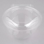 Polar Pak Clear Tamper-Resistant, Tamper-Evident 32 oz. Round Bowl with Lid - 150/Case