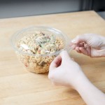 Polar Pak Clear Tamper-Resistant, Tamper-Evident 32 oz. Round Bowl with Lid - 150/Case