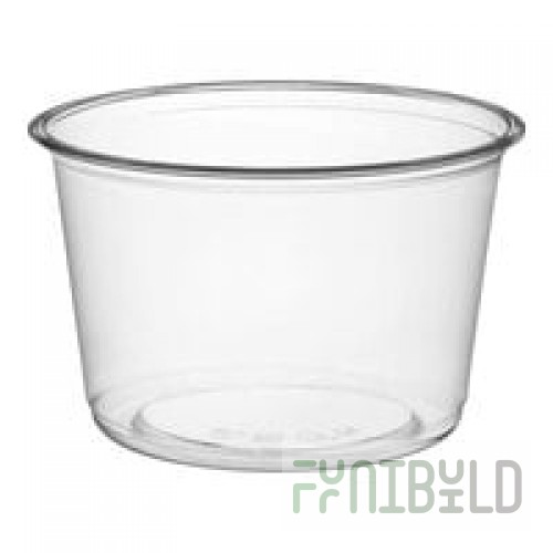 Placon 16 oz. Square Recycled PET Deli Container - 50/Pack