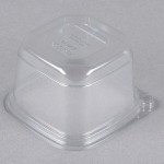 Placon 16 oz. Square Recycled PET Deli Container - 50/Pack