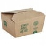 New Roots Kraft PLA-Lined Compostable #1 Take-Out Container 4 3/8