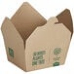 New Roots Kraft PLA-Lined Compostable #1 Take-Out Container 4 3/8