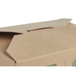 New Roots Kraft PLA-Lined Compostable #1 Take-Out Container 4 3/8