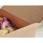 New Roots Kraft PLA-Lined Compostable #1 Take-Out Container 4 3/8