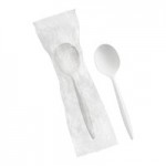 Choice 16 oz. White Double Poly-Coated Paper Food Cup with Vented Plastic Lid - 250/Case