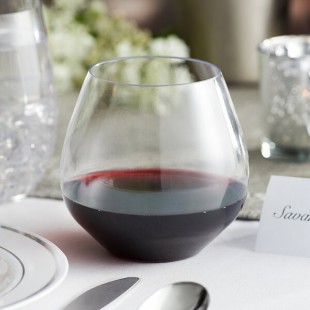 Visions 18 oz. Clear Plastic Stemless Wine Glass - 64/Case