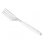 Choice Beige Heavy Weight Polystyrene Plastic Fork - 100/Pack Choice Beige Heavy Weight Polystyrene Plastic Fork - 100/Pack