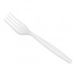 Choice Beige Heavy Weight Polystyrene Plastic Fork - 100/Pack Choice Beige Heavy Weight Polystyrene Plastic Fork - 100/Pack