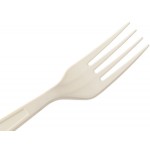 Choice Beige Heavy Weight Polystyrene Plastic Fork - 100/Pack Choice Beige Heavy Weight Polystyrene Plastic Fork - 100/Pack