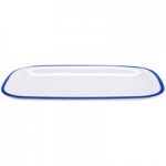 GET Settlement Bistro 14 oz. White Enamelware Melamine Round Bowl with Black Trim - Sample GET Settlement Bistro 14 oz. White Enamelware Melamine Round Bowl with Black Trim - Sample