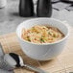 Libbey Porcelana 19 oz. Bright White Porcelain Noodle Soup Bowl - Sample