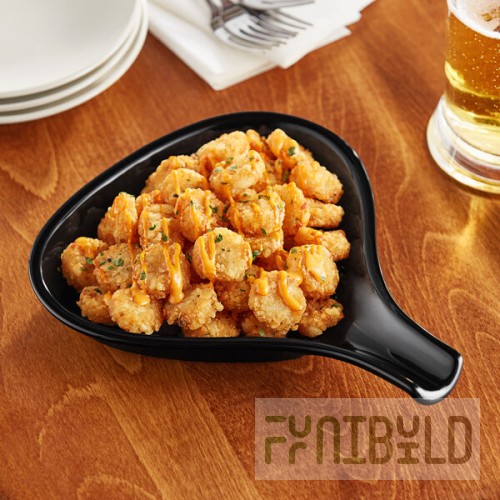 Acopa 18 oz. Black Stoneware Fry Pan Server - 12/Case