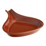 Acopa 18 oz. Black Stoneware Fry Pan Server - 12/Case