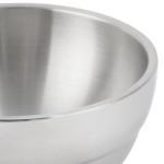 Vollrath 46665 24 oz. Double Wall Stainless Steel Round Satin-Finished Serving Bowl
