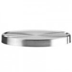 Cal-Mil 1850-5-55 Mixology Stainless Steel Three 32 oz. Jar Horizontal Display with Metal Lids - 16 1/2