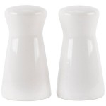 American Metalcraft CSPT2 2 oz. Ceramic Tower Salt and Pepper Shaker Set