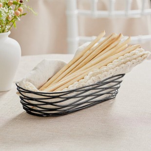 TableCraft BK11709 Artisan Oblong Black Wire Basket - 9 TableCraft BK11709 Artisan Oblong Black Wire Basket - 9