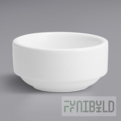 Zwiesel Fortessa Fortaluxe® 1.5 oz. White Porcelain Round Ramekin - 48/Case