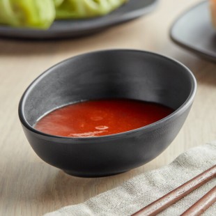 GET Enterprises B-401-DG Riverstone 1.5 oz. Dark Gray Irregular Round Matte Melamine Ramekin - 48/Pack GET Enterprises B-401-DG Riverstone 1.5 oz. Dark Gray Irregular Round Matte Melamine Ramekin - 48/Pack