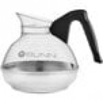 Bunn 06100.0124 64 oz. Easy Pour Coffee Decanter with Black Handle and Stainless Steel Bottom - 24/Case