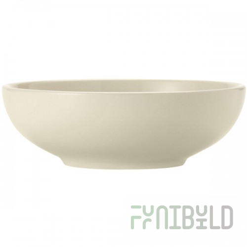 Libbey Porcelana Cream 48 oz. Cream White Coupe Rolled Edge Porcelain Pasta Bowl - 12/Case