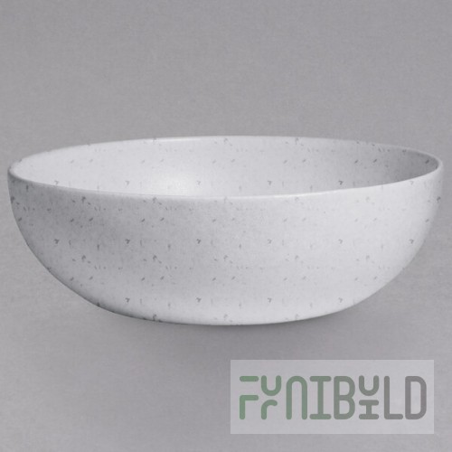 G.E.T. Enterprises BRD18MW Bugambilia 15.9 Qt. Classic Textured Finish Marble White Granite Resin-Coated Aluminum Extra Large Deep Round Bowl