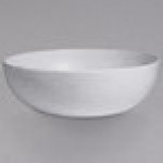 G.E.T. Enterprises BRD18MW Bugambilia 15.9 Qt. Classic Textured Finish Marble White Granite Resin-Coated Aluminum Extra Large Deep Round Bowl