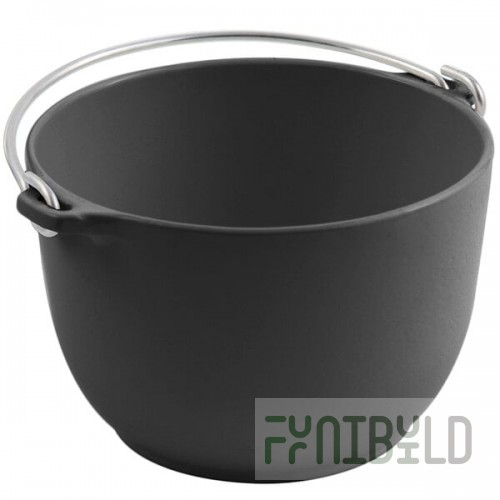 Bon Chef 3026 1 Qt. Black Sandstone Finish Cast Aluminum Tureen with Bail Handle