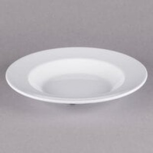 GET B-16-MN-W Minski 16 oz. White Melamine Textured Rim Bowl - 12/Case