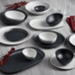 GET Enterprises B-500-DG Riverstone 3 oz. Dark Gray Irregular Round Small Matte Melamine Bowl - 24/Case